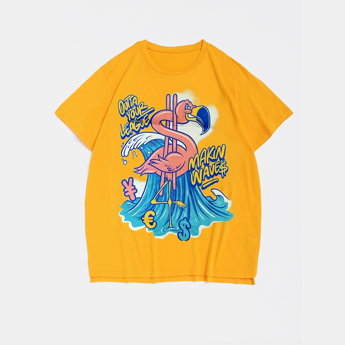 Plus Size Yellow Makin Waves T-Shirt