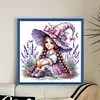 Lavender Fairy Girl-14CT Stamped Cross Stitch 50*50cm/19.69*19.69in