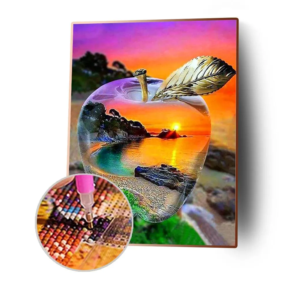 Diamond Painting - Full Round Drill - Landscape in Apple(30*40cm)