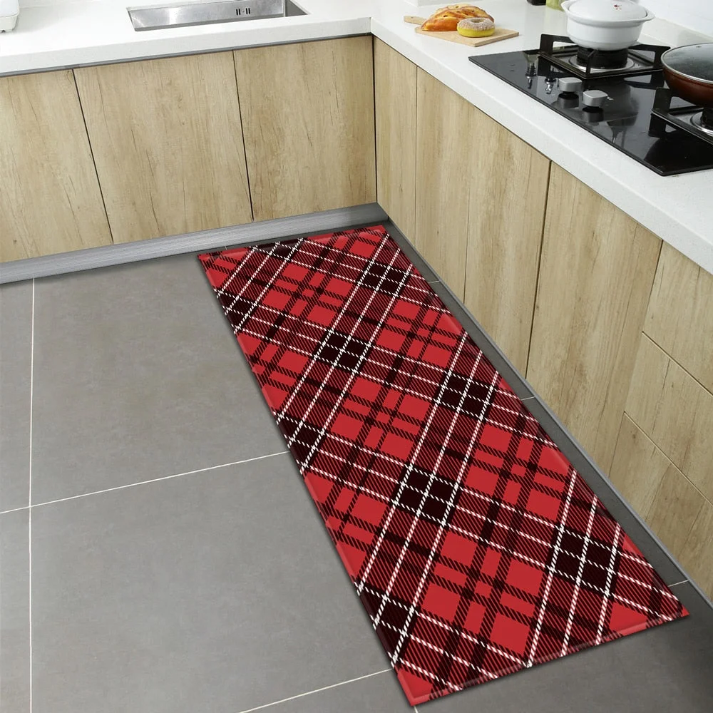 Nordic Kitchen Mat Home Entrance Doormat Bedroom Living Room Children Floor Decor Carpet Hallway Balcony Bath Anti-Slip Long Rug