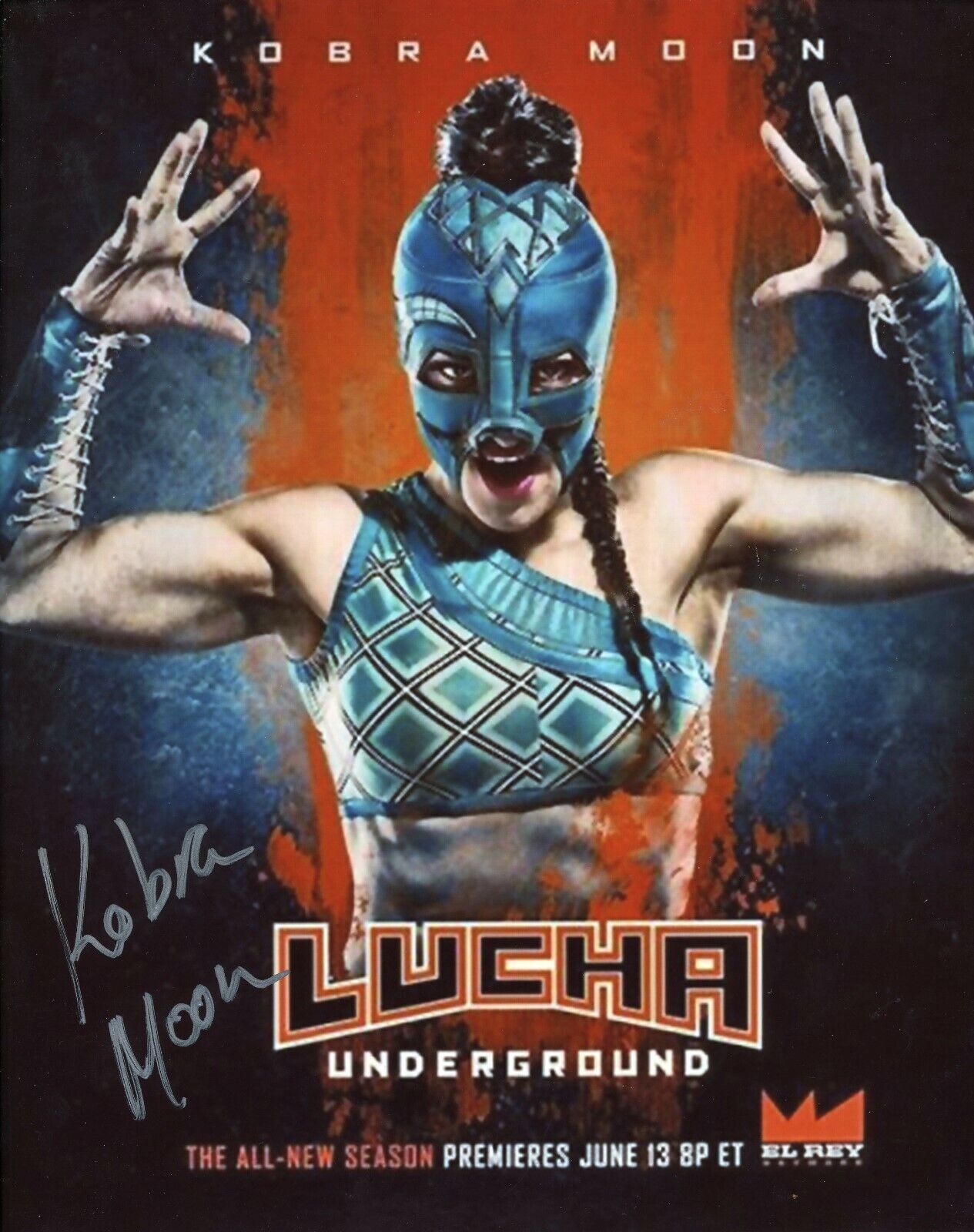 Kobra Moon autographed 8x10 WWE NWA Lucha WOW #12 Sexy In Person Thunder Rosa