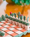 Cactus Succulent Themed Chess Set | Portable Magnetic Travel Chess