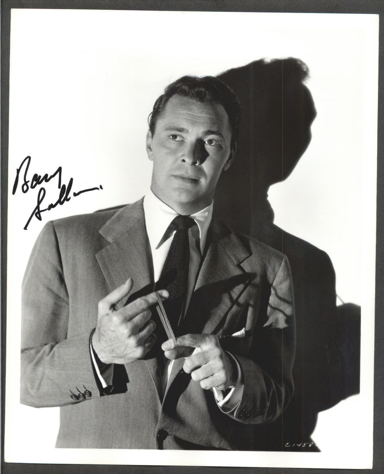 Barry Sullivan - Signed Vintage Celebrity Autograph Photo Poster painting - Tension