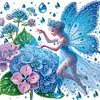 Hortensie und Mädchen - speziell geformtes Diamantgemälde - 30*30cm