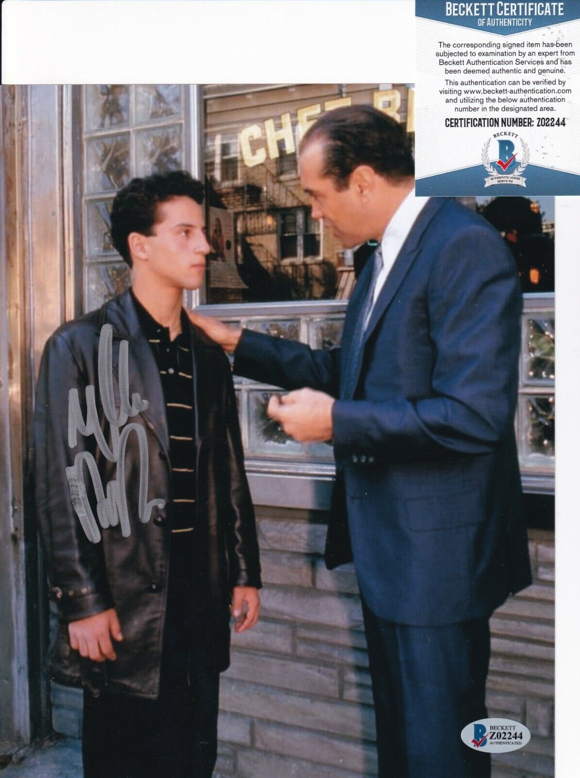 LILLO BRANCATO signed (A BRONX TALE) Calogero 8X10 Photo Poster painting BECKETT BAS Z02244