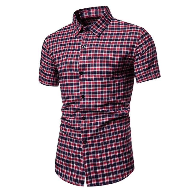 Men's Plaid Short Sleeve Shirt