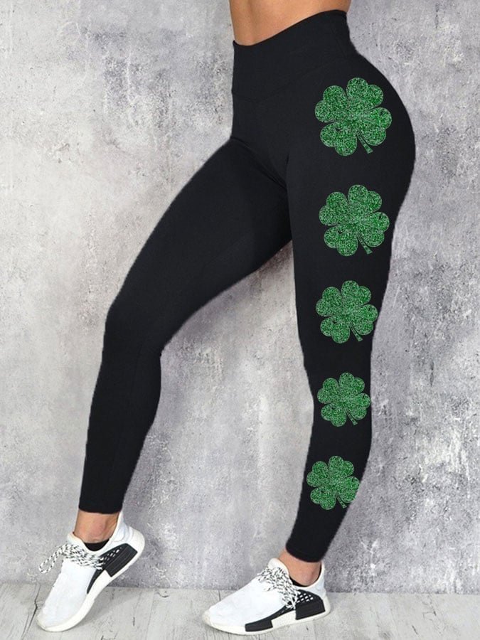 🔥Buy 2 Get 5% Off🔥Women's Lucky Clover Print Leggings