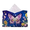 Purple Butterfly DIY PULeather Diamond Painting Tissue Box for Adults Beginners Gem Art Painting Napkin Holder for Living Room Bedroom Bathroom Table Decor