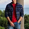 Autumn and Winter Thick Cotton-padded Plaid Long-sleeved Loose Hooded Men's Jacket
