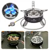 6800W Camping Gas Stove with Storage Bag Foldable Picnic Stove Cooking Accessory