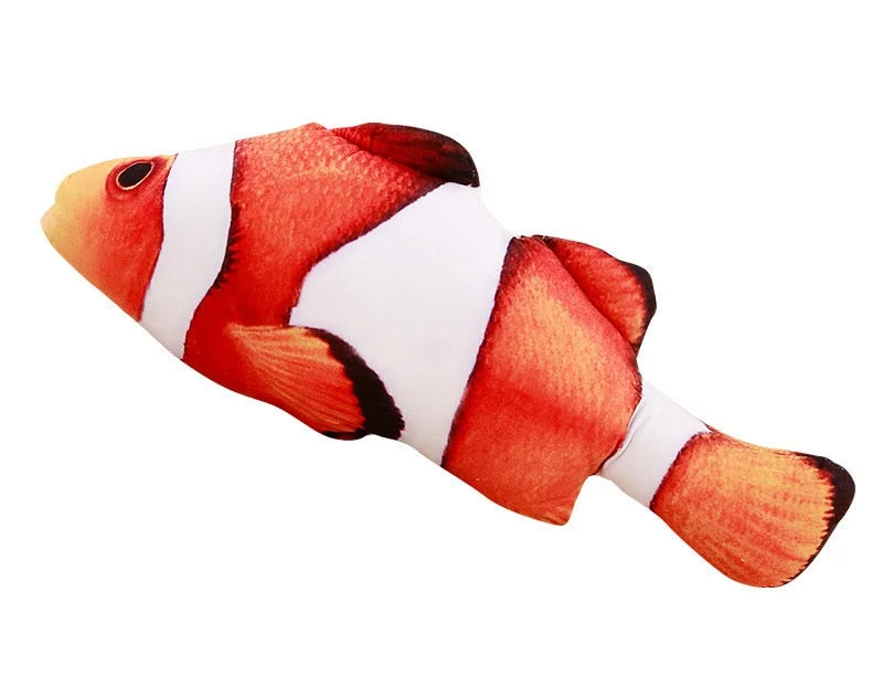 Plush Creative 3D Carp Fish Shape Cat Toy Gift Cute Simulation Fish Playing Toy For Pet Gifts Catnip Fish Stuffed Pillow Doll