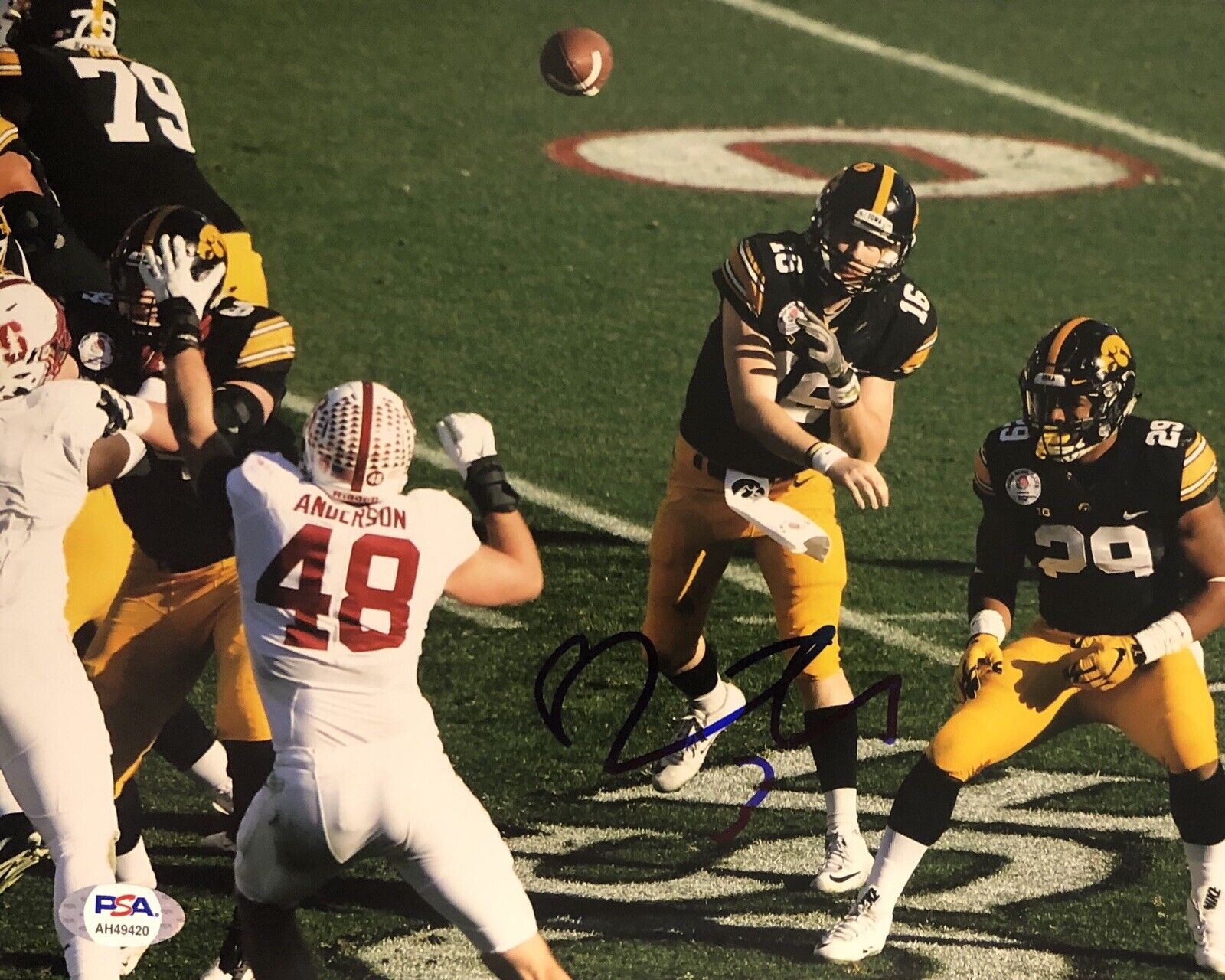 CJ Beathard Signed Autographed Iowa Hawkeyes 8x10 Photo Poster painting 49ers Psa/Dna