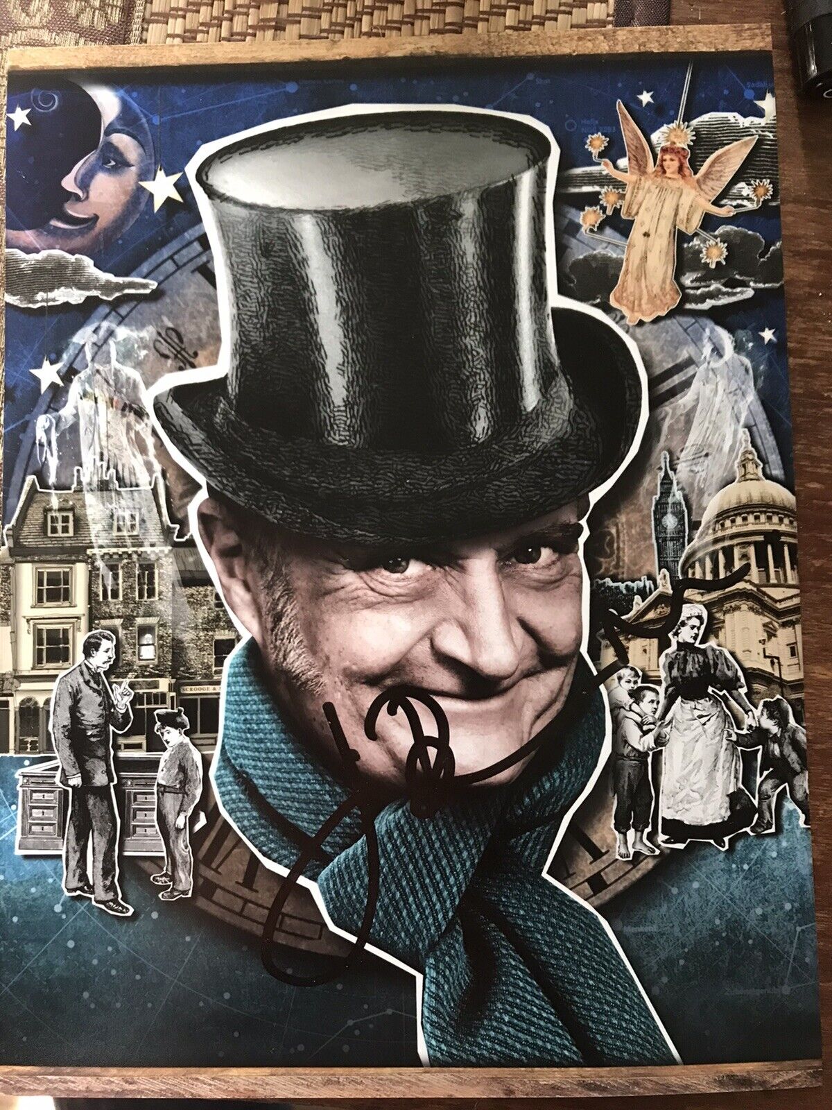 SIGNED 8x6 Photo Poster painting-JIM BROADBENT-HORACE SLUGHORN,HARRY POTTER- A CHRISTMAS CAROL