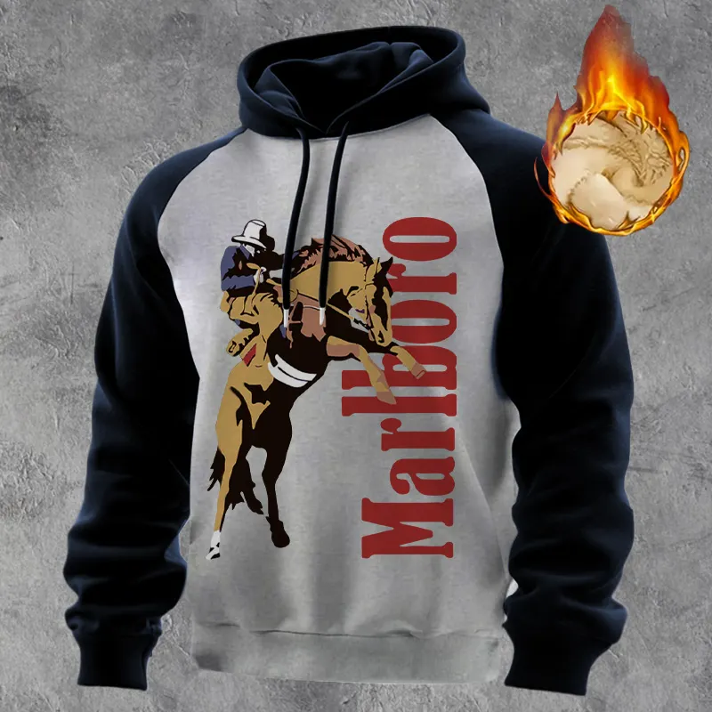 Stylish Contrast Color Hoodie