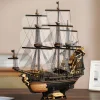 Sailing boat puzzle building blocks assembly model retro pirate ship handmade DIY creative desktop ornaments