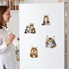 4PCS 2D/Flat Acrylic DIY Diamond Art Fridge Magnet Kit Maine Coon Design DIY Art Fridge Magnet Refrigerator Sticker Magnetic Diamond Art Decor Refrigerator Mailbox Home Decoration DIY Crafts