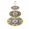 Diamond Painting Classical Flower Acrylic Three-Layer Tray Dinner Plate