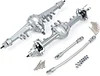 AMK Aluminum Front & Rear Axles CNC Complete Axle Set for 1/10 RC Crawler Car Axial SCX10 II RGT 86100 Redcat GEN8 Element Enduro CC01 (Silver Front Rear Axle)