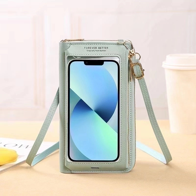 Women’s Pu Leather Solid Color Minimalist Square Zipper Shoulder Bag