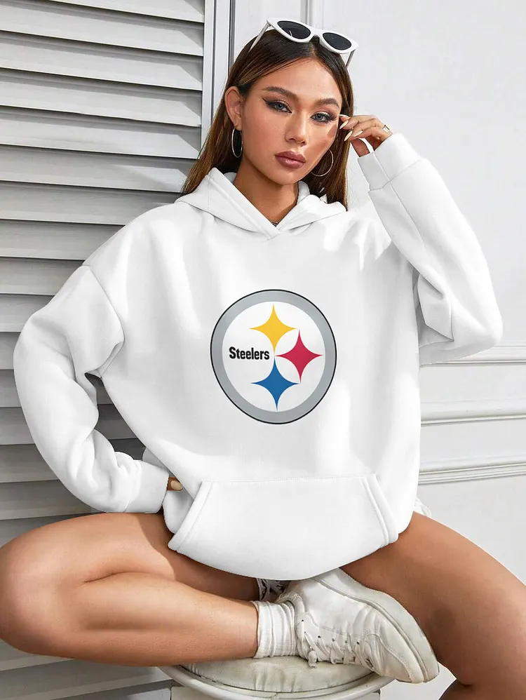Pittsburgh Steelers  Printed Hooded Pocket Pullover Hoodie