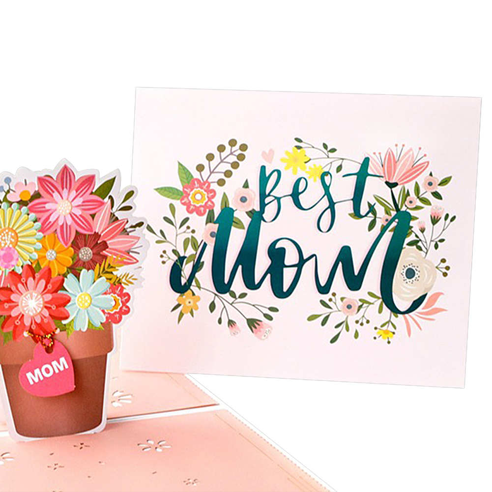 

3D Pop-Up Cards Heart Flowers Bouquet Greeting Cards Mom Mothers Day Gifts, 501 Original