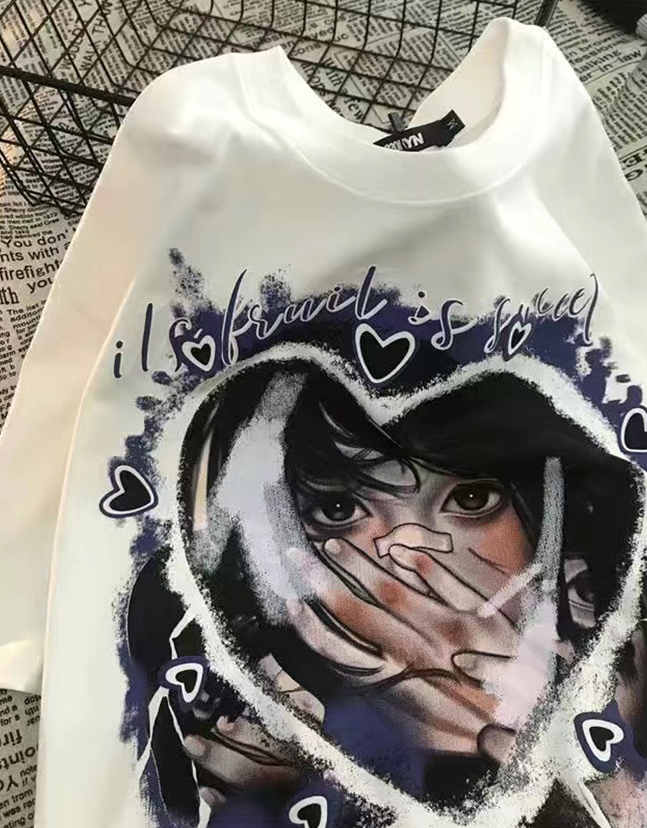 Sad Girl Printed Trendy T-shirt / TECHWEAR CLUB / Techwear