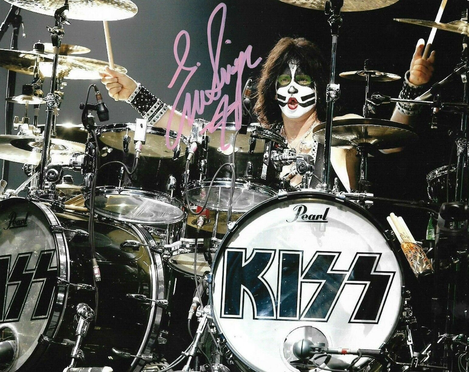 Eric Singer Autographed Signed 8x10 Photo Poster painting ( Kiss ) REPRINT