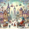 Christmas Town-11CT Stamped Cross Stitch 50*50cm tapestrymarket