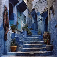Chefchaouen Blue Alleyway - Diamond Painting