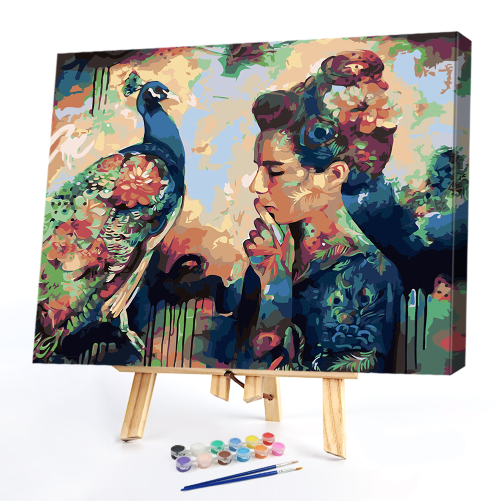 

40x50cm - Paint By Numbers Beauty Peafowl, 501 Original