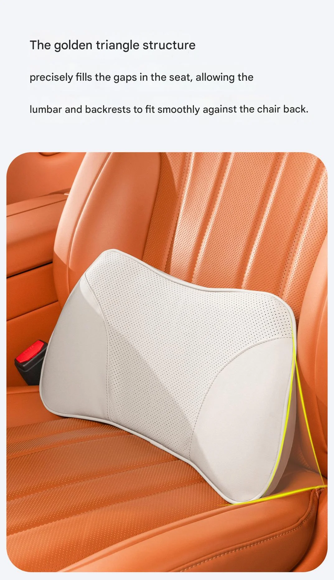Car memory foam headrest and lumbar support cushion set
