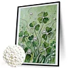 Diamond Painting-DIY Special Shaped Drill Pearl Painting Four-Leaf Clover(35x45cm)