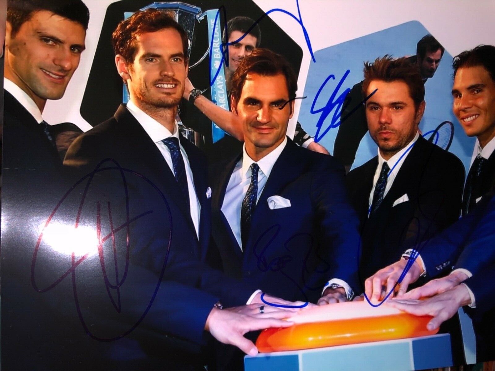 Roger Federer Novak Djokovic Rafael Nadal signed 8 x 10 lot of 15 Photo Poster paintings