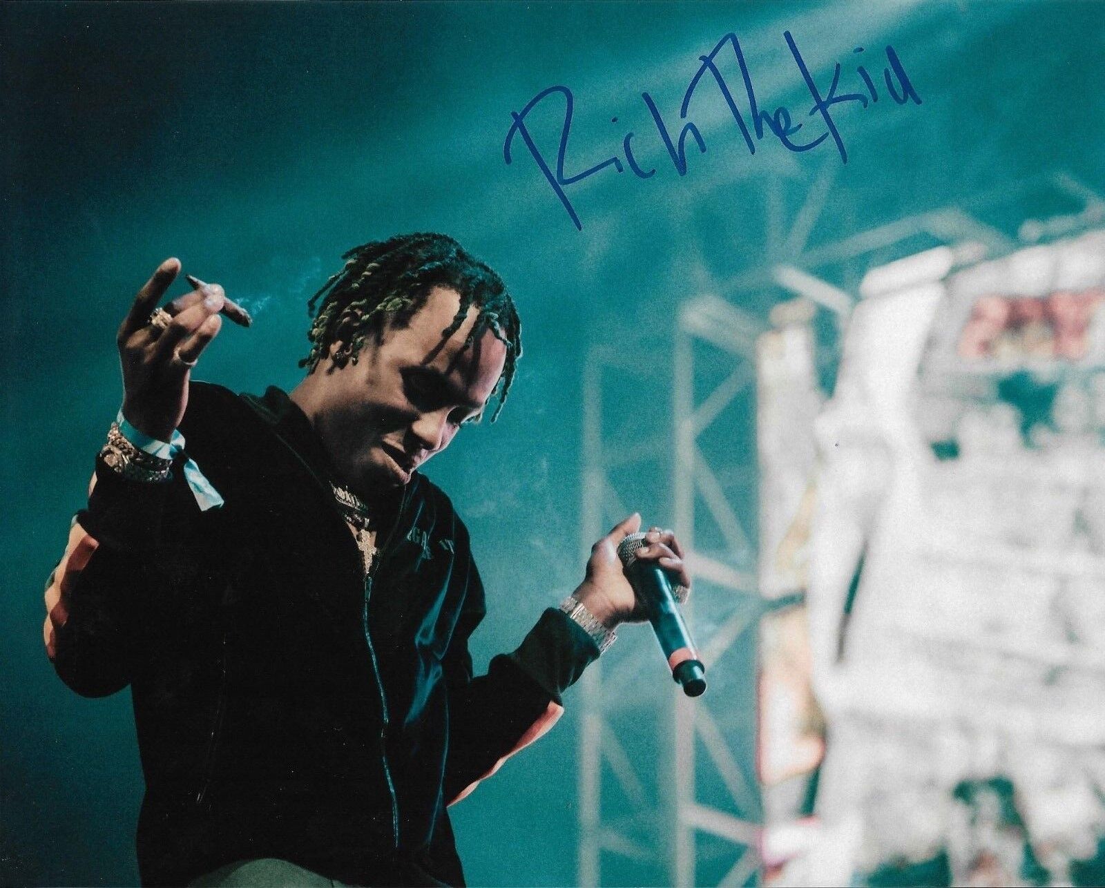 RICH THE KID RAPPER signed THE WORLD IS YOURS 8X10 Photo Poster painting FAMOUS DEX, MIGOS w COA