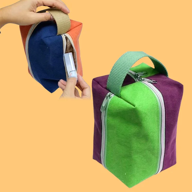 4 Sides Zipper Bag Template - Include Instructions