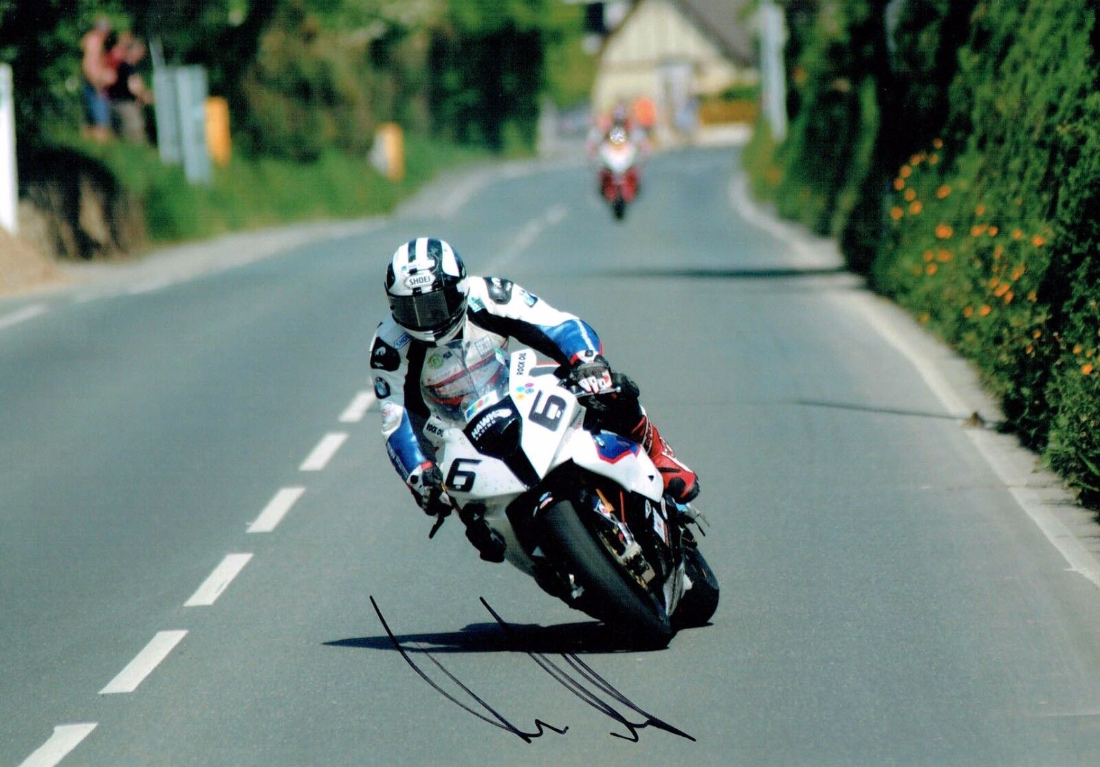 Michael DUNLOP SIGNED Autograph 12x8 Photo Poster painting 5 AFTAL COA IOM TT BMW Rider Legend