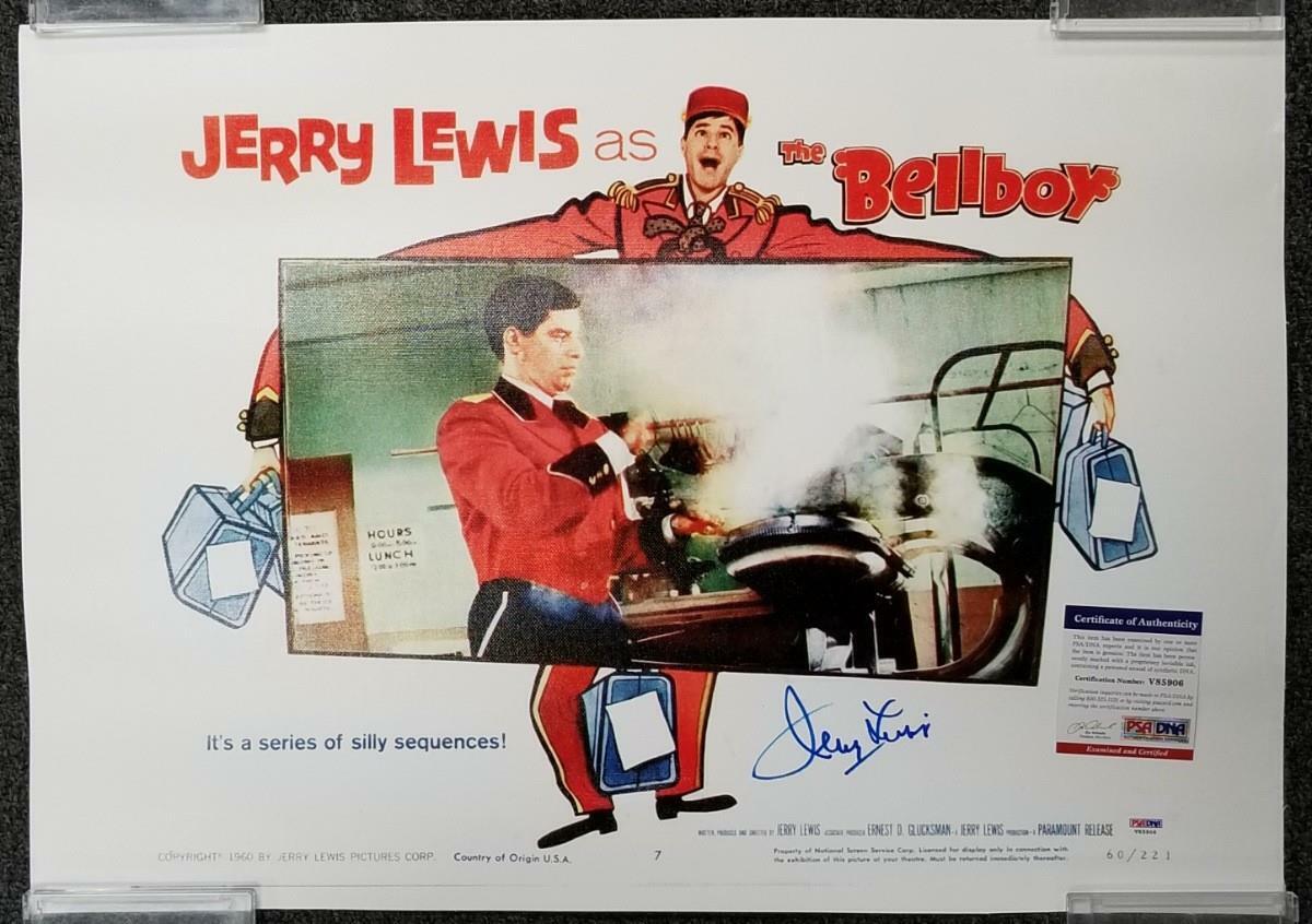 Jerry Lewis signed 16x20 Canvas Photo Poster painting The Bellboy Autograph~ PSA/DNA COA