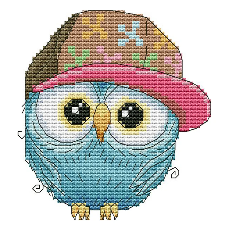 Joy Sunday Owl 14CT Stamped Cross Stitch 16*15CM