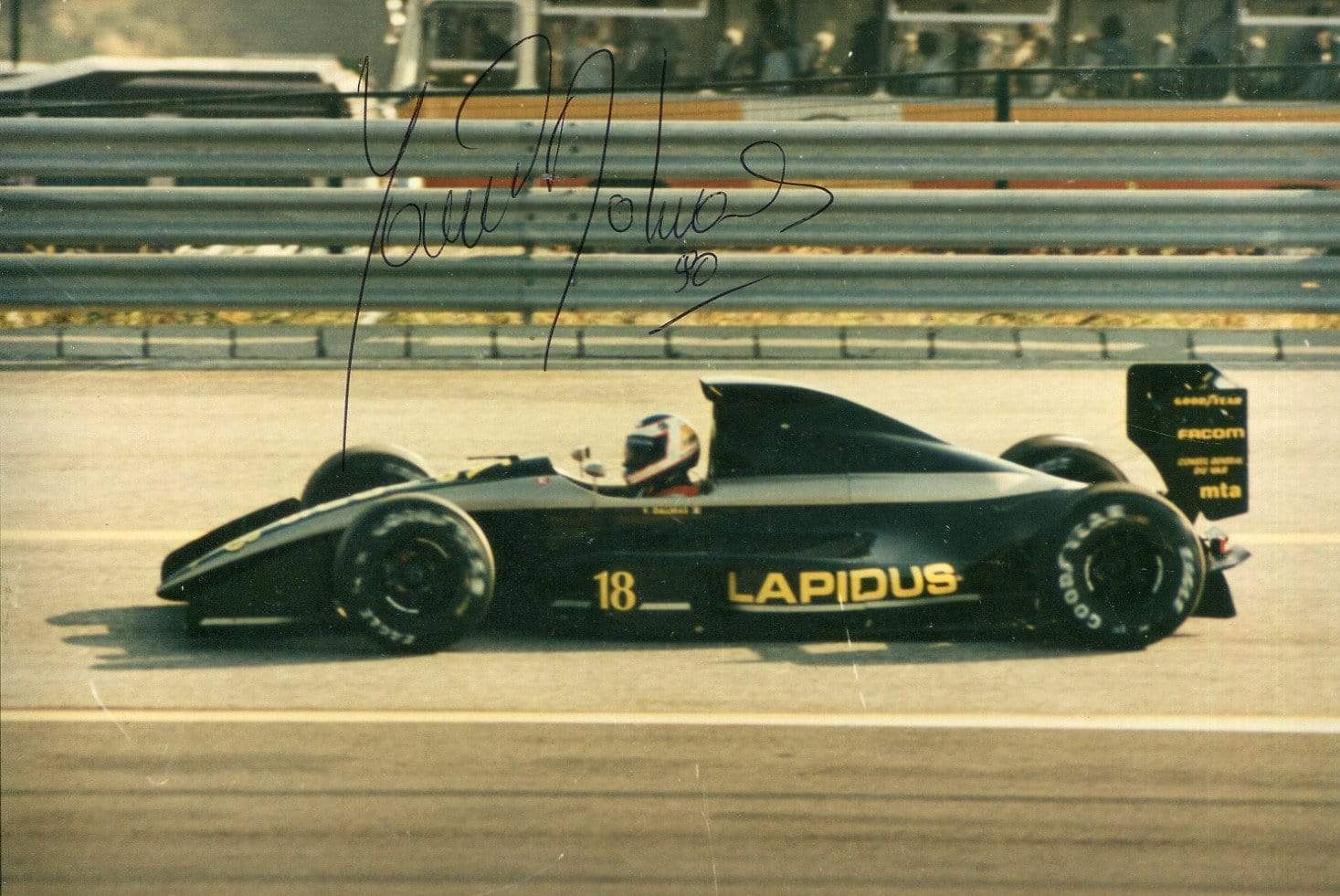 Yannick Dalmas autgraph French F1 driver 1987-1994, signed Photo Poster painting