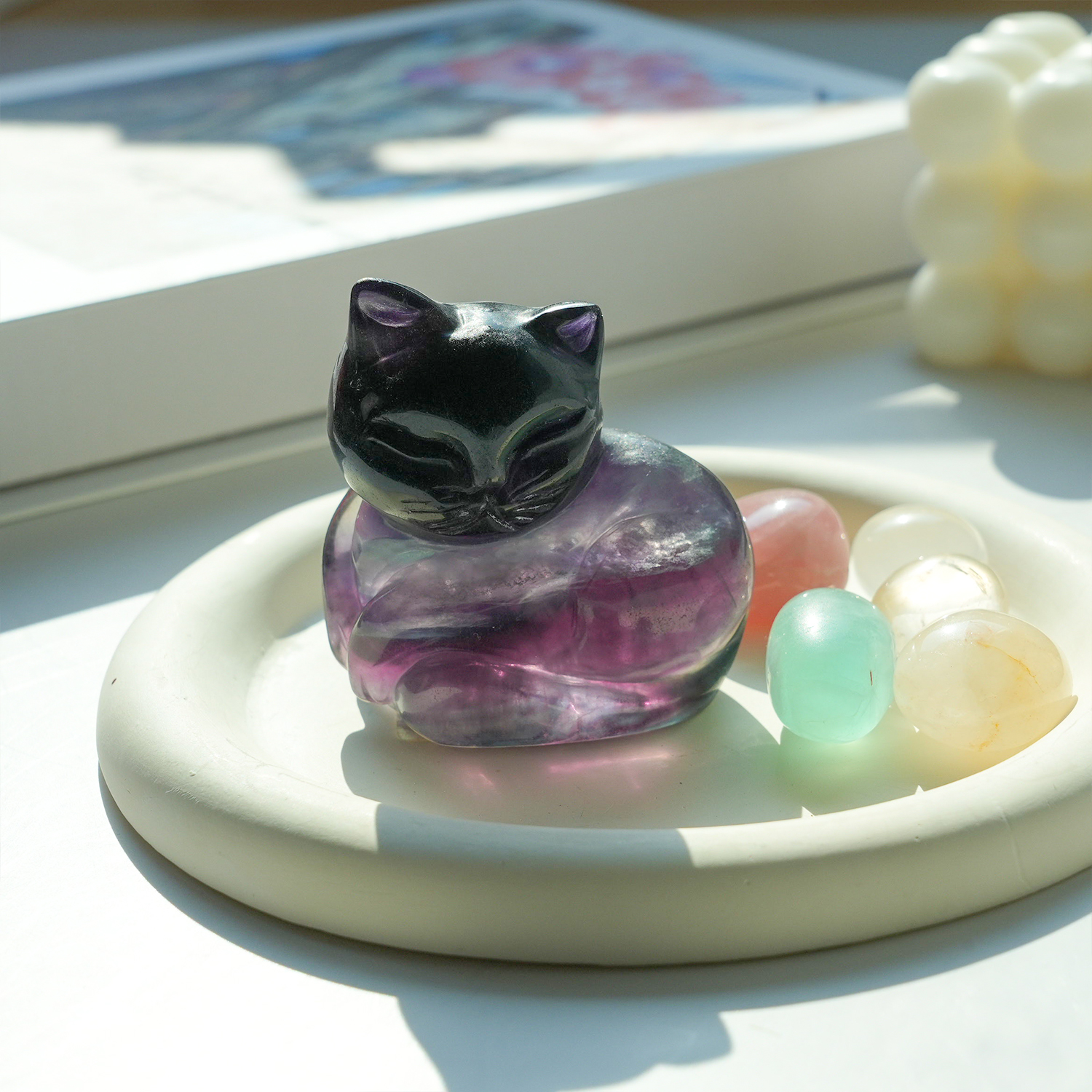 Rainbow Fluorite Cat