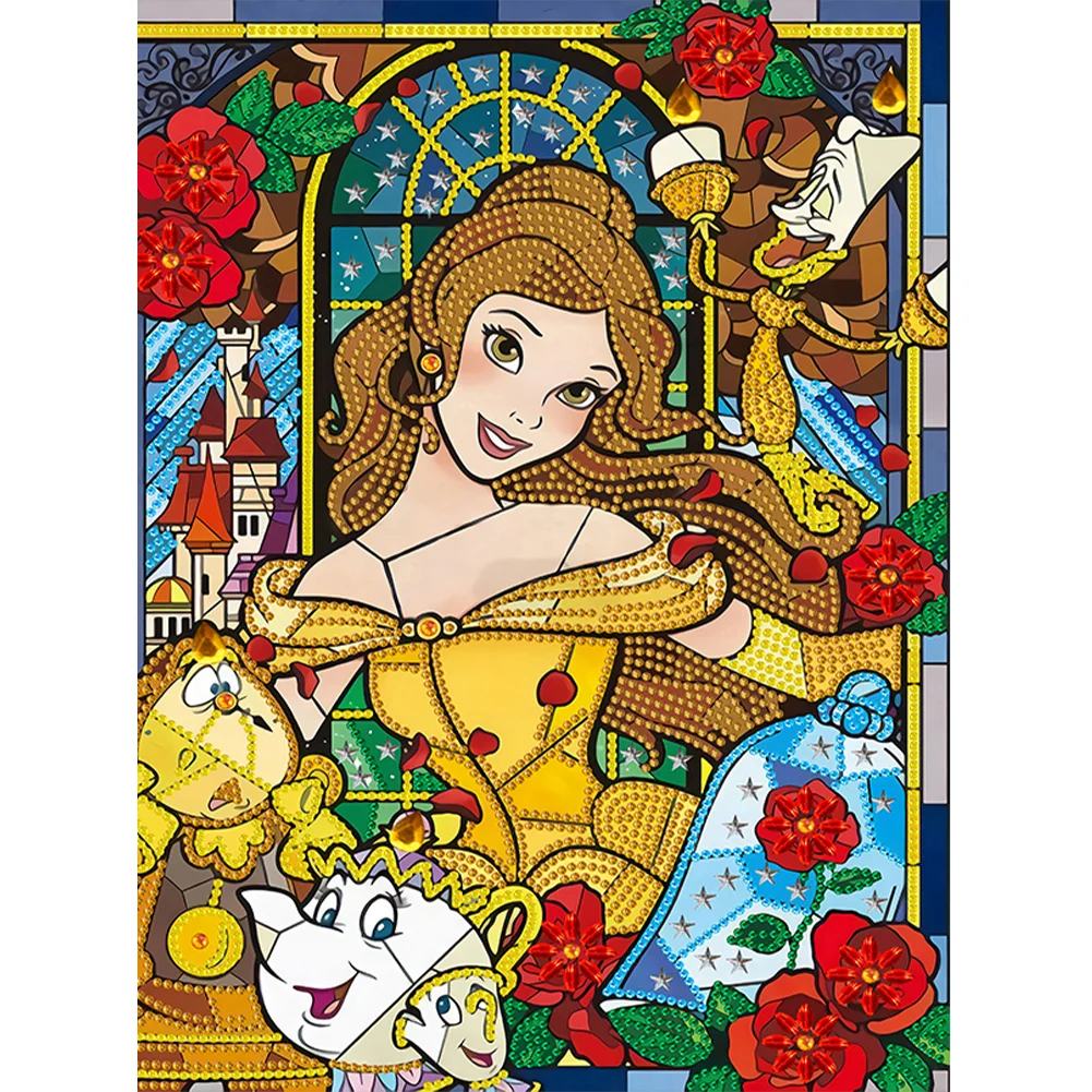 Partial Special-shaped Crystal Rhinestone Diamond Painting - Princess Belle(30*40cm)