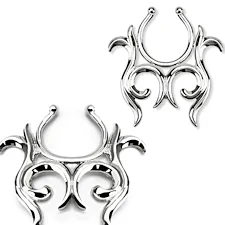 Pornhint Tribal Design Non Piercing Nipple Rings New