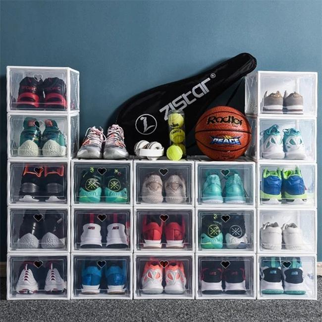 Shoe Box Transparent Stackable Shoe Cabinet Save Space, Fits Our Size