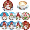 8pcs/set DIY Diamond Painting Art Coaster Kit with Holder (Christmas Gnome)