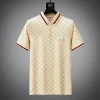 Lightweight printed lettering short-sleeved polo shirt