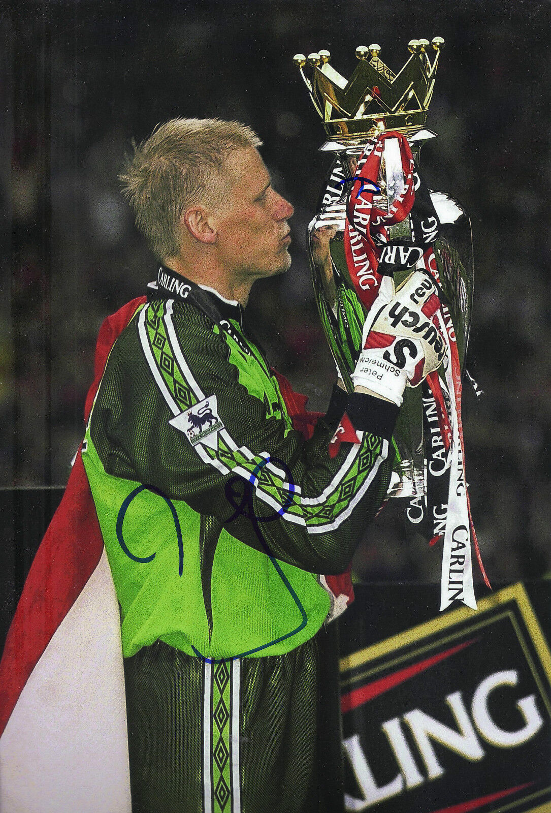 Peter Schmeichel Signed 12X8 Photo Poster painting Manchester United GENUINE AFTAL COA (9094)