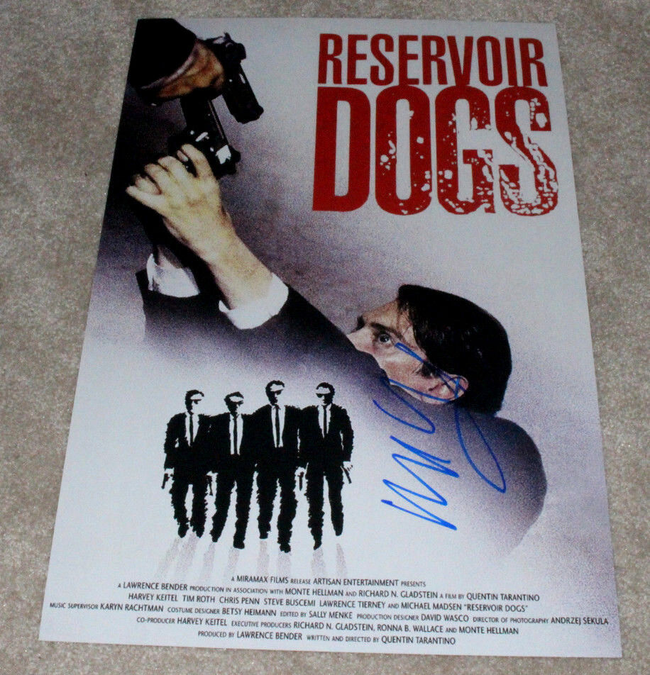 MICHAEL MADSEN SIGNED AUTHENTIC 'RESEVOIR DOGS' 12X18 MOVIE POSTER Photo Poster painting B w/COA