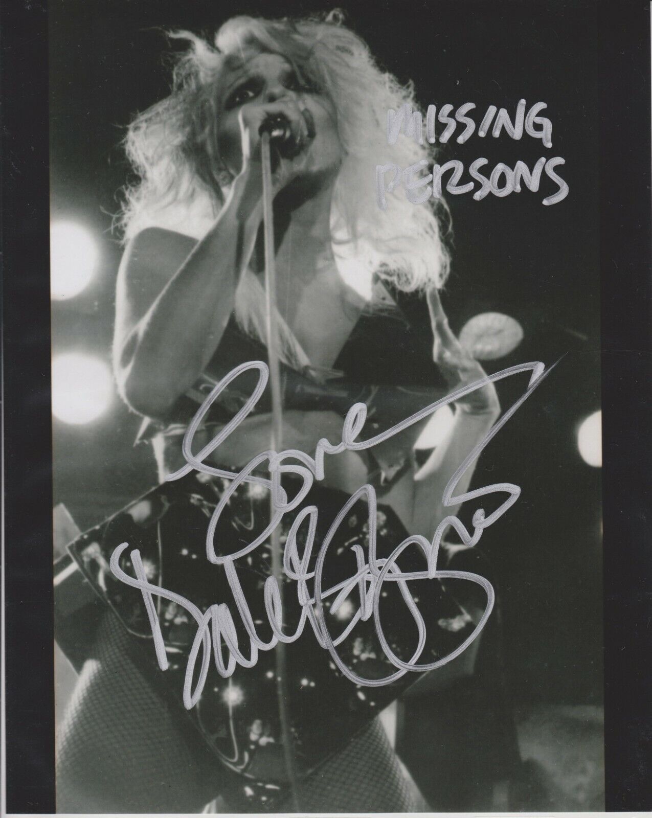 Dale Bozzio Missing Persons Original Signed 8x10 Photo Poster painting #16 At Hollywoodshow