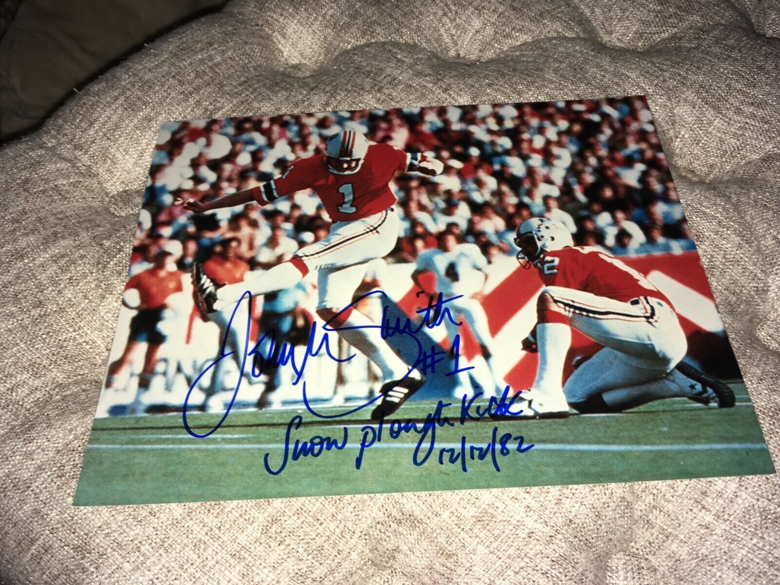 John Smith New England Patriots Signed 8x10 Football Photo Poster painting W/Our COA