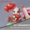 Valentine Day 2D Flat DIY Diamond Art Pendant Diamond Painting Crafts Set (Calf)